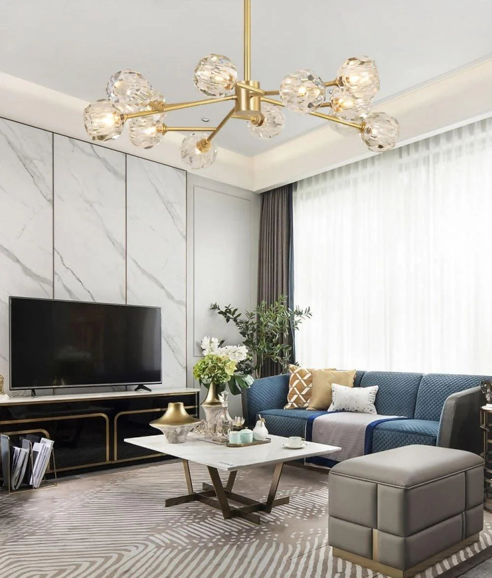 Crystal Ball Round Cluster Chandelier - Yiarolight