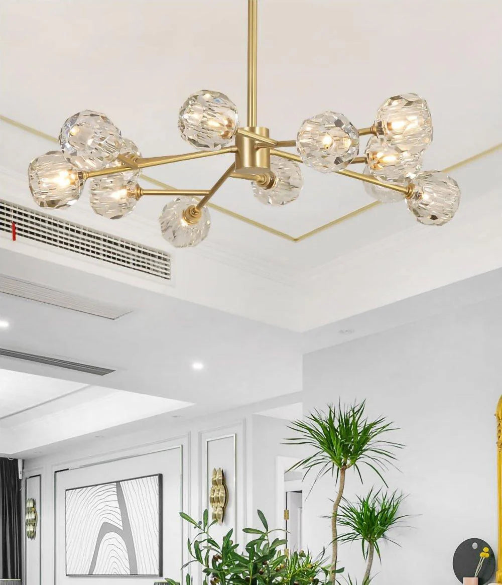 Crystal Ball Round Cluster Chandelier - Yiarolight