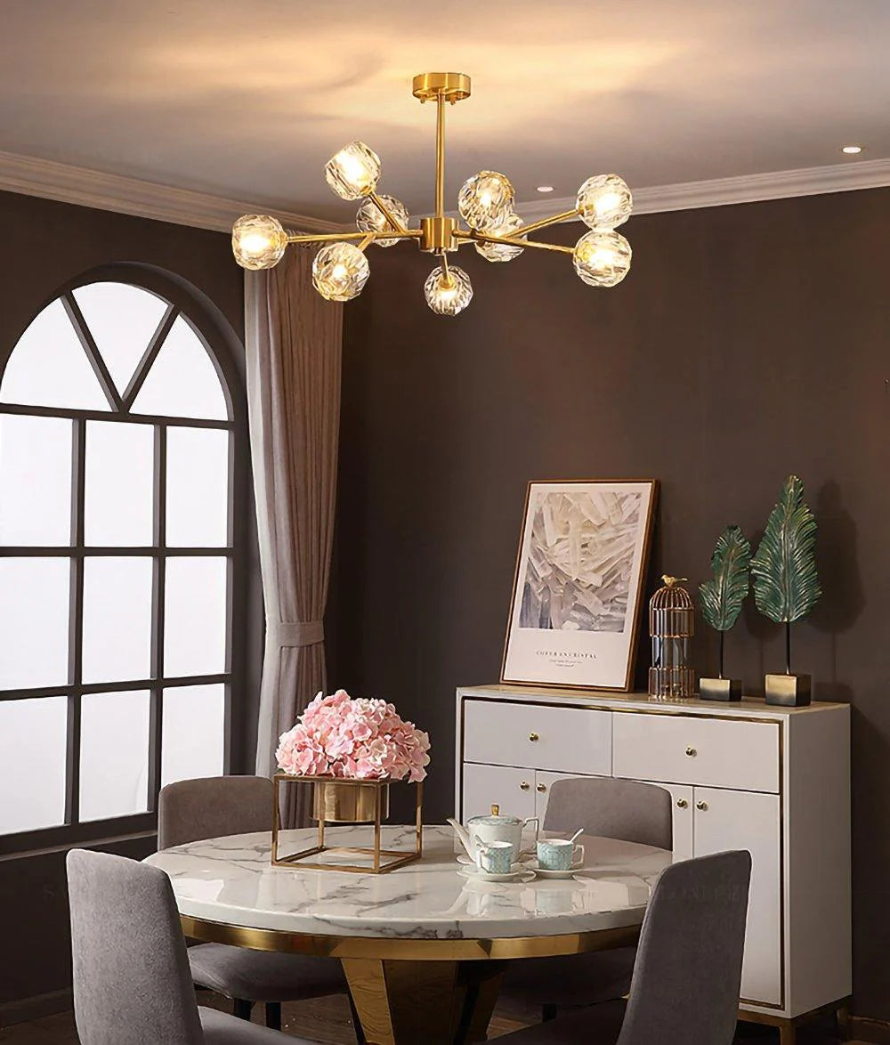 Crystal Ball Round Cluster Chandelier - Yiarolight