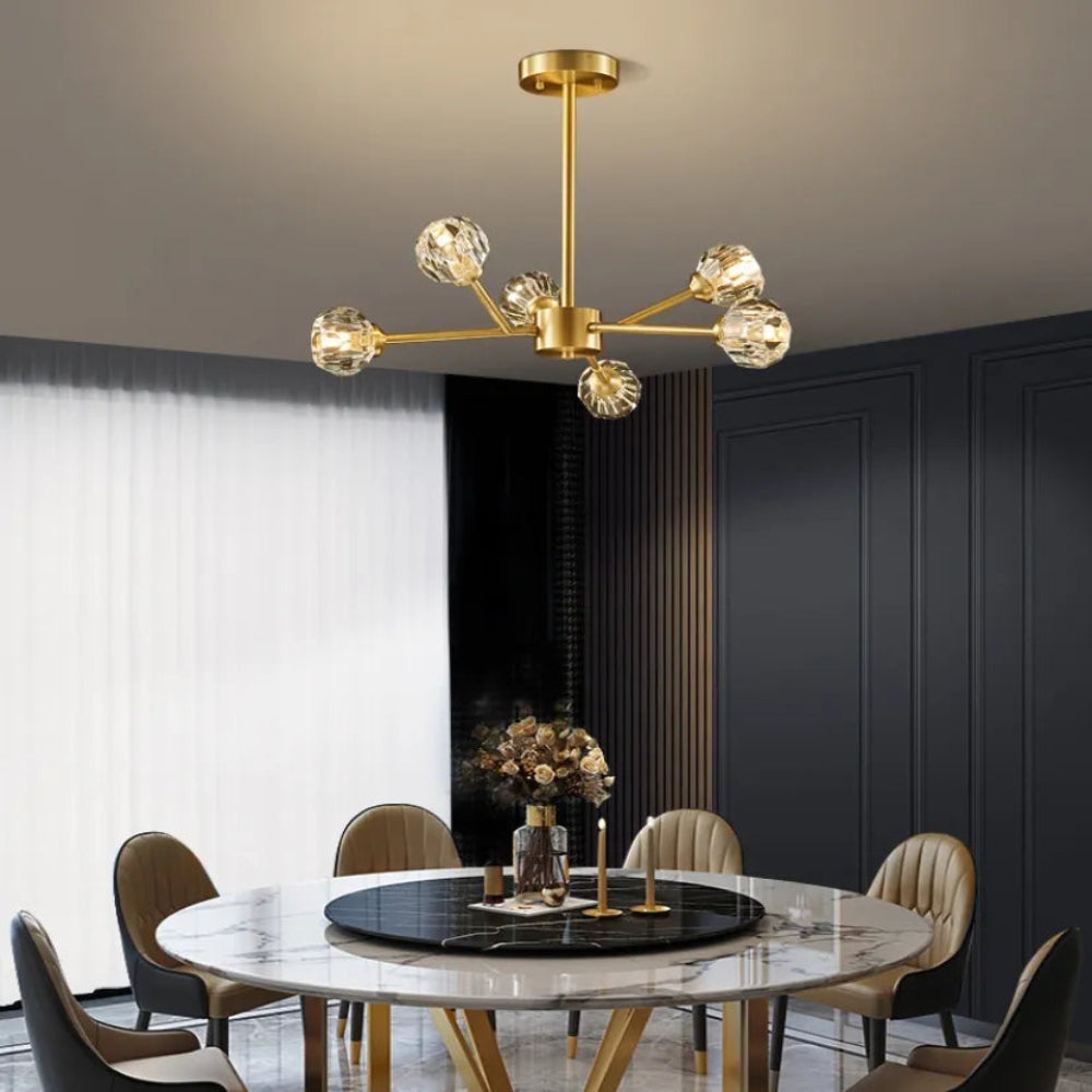 Crystal Ball Round Cluster Chandelier - Yiarolight