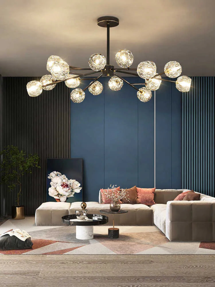 Crystal Ball Round Cluster Chandelier - Yiarolight
