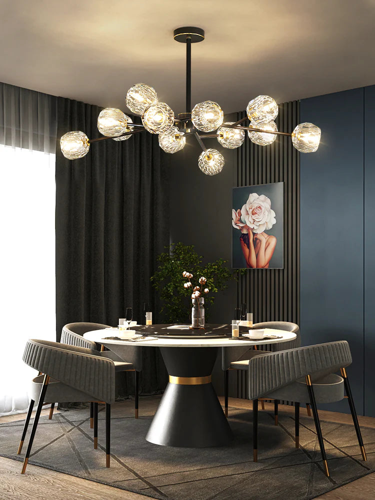 Crystal Ball Round Cluster Chandelier - Yiarolight