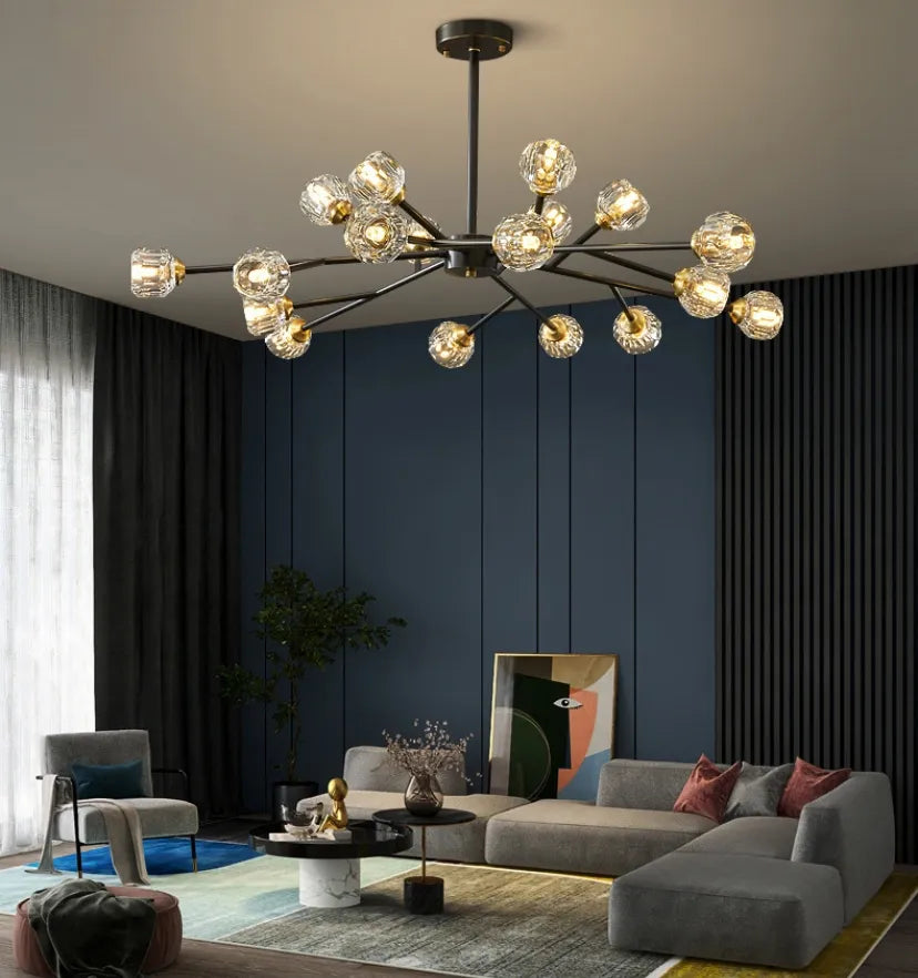 Crystal Ball Round Cluster Chandelier - Yiarolight