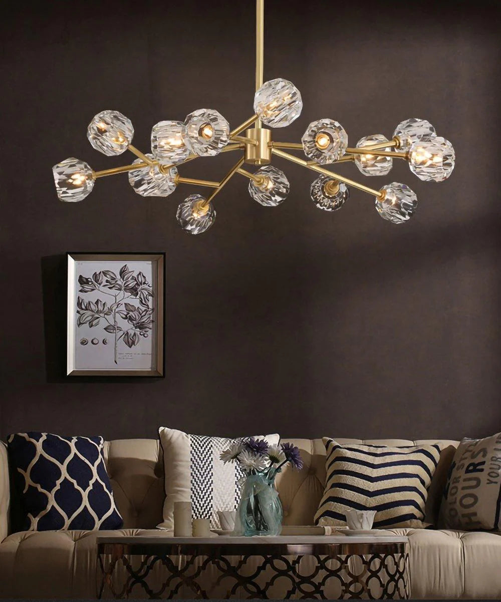 Crystal Ball Round Cluster Chandelier - Yiarolight