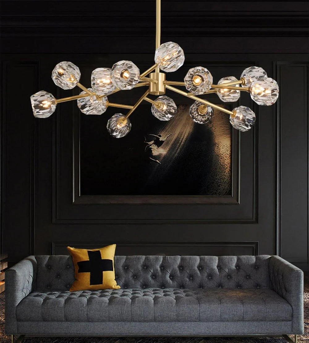 Crystal Ball Round Cluster Chandelier - Yiarolight
