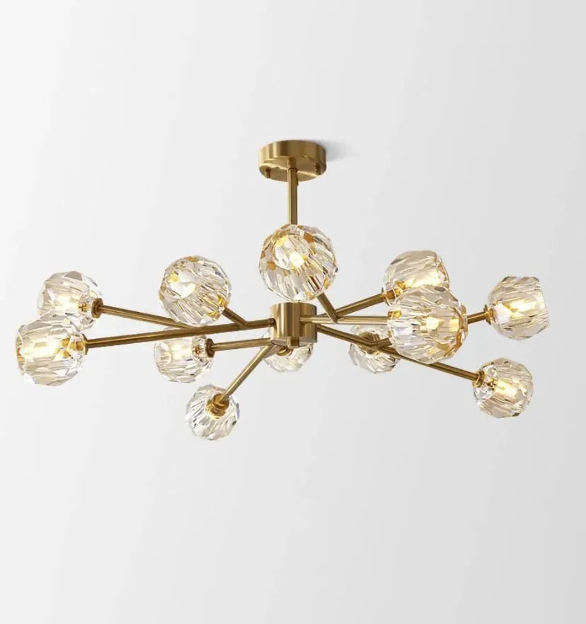 Crystal Ball Round Cluster Chandelier - Yiarolight