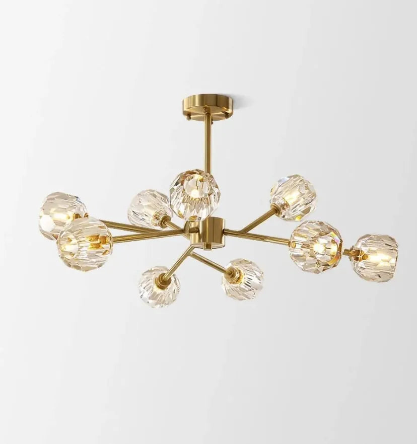 Crystal Ball Round Cluster Chandelier - Yiarolight