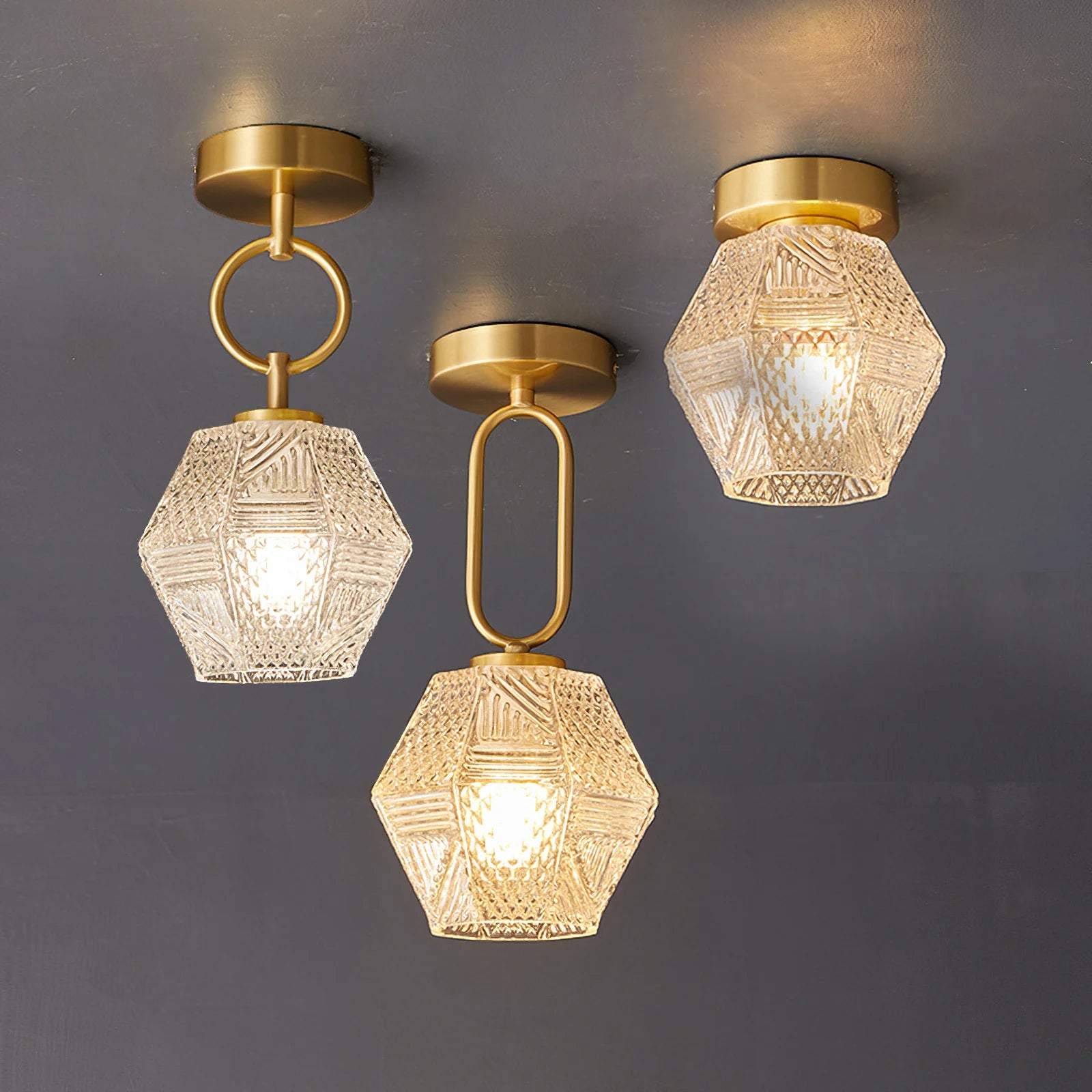 Diamond Cut Art Deco Ceiling Light - Yiarolight