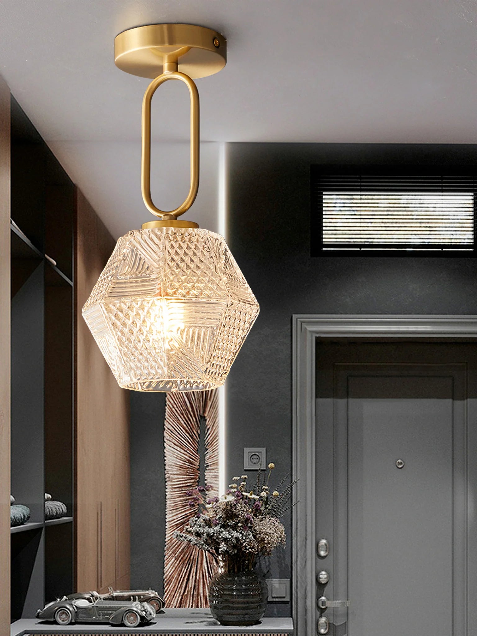 Diamond Cut Art Deco Ceiling Light - Yiarolight