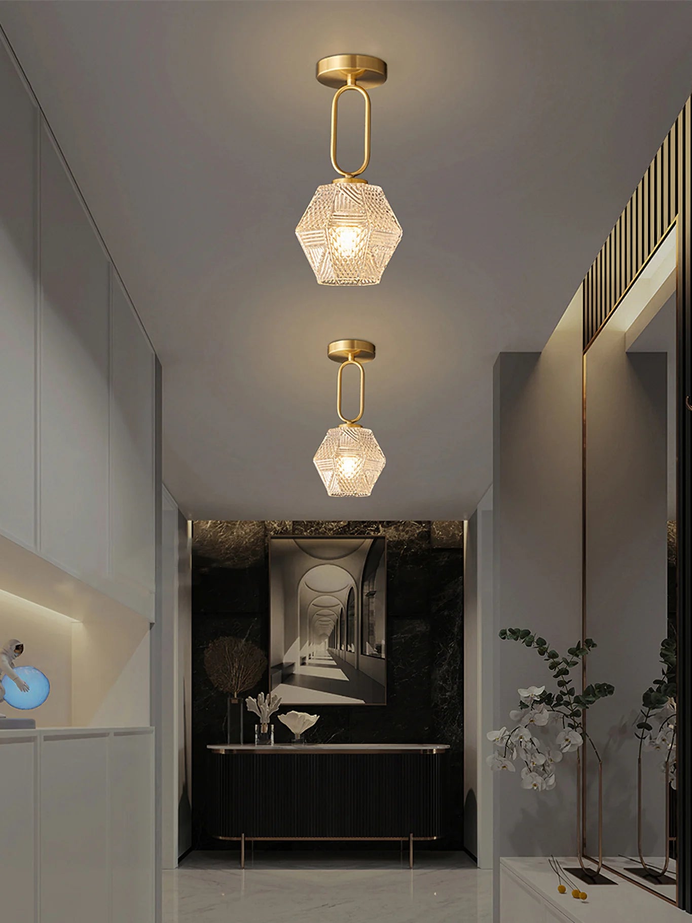 Diamond Cut Art Deco Ceiling Light - Yiarolight