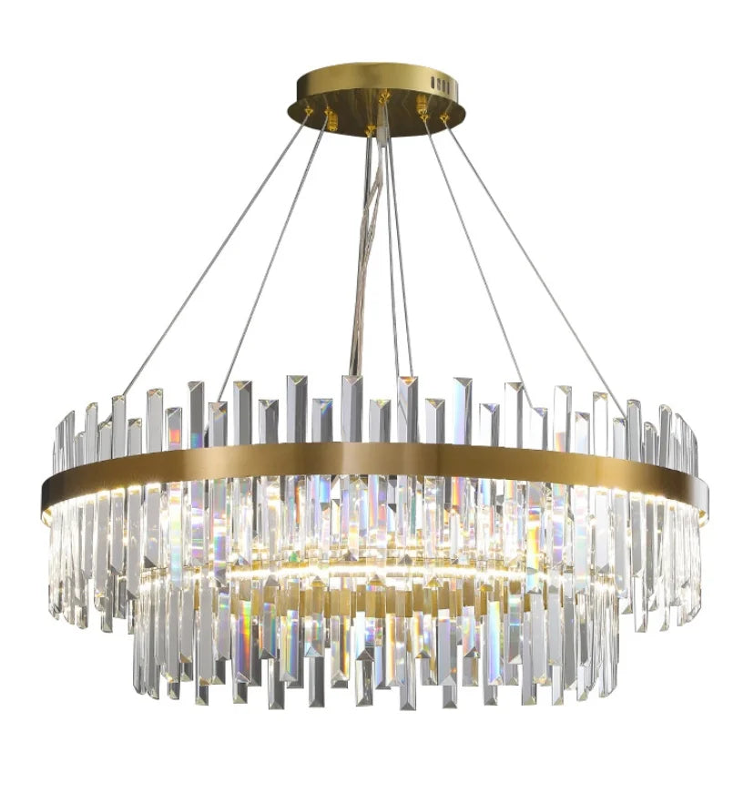 Dual Crystal Chandelier - Auraolight