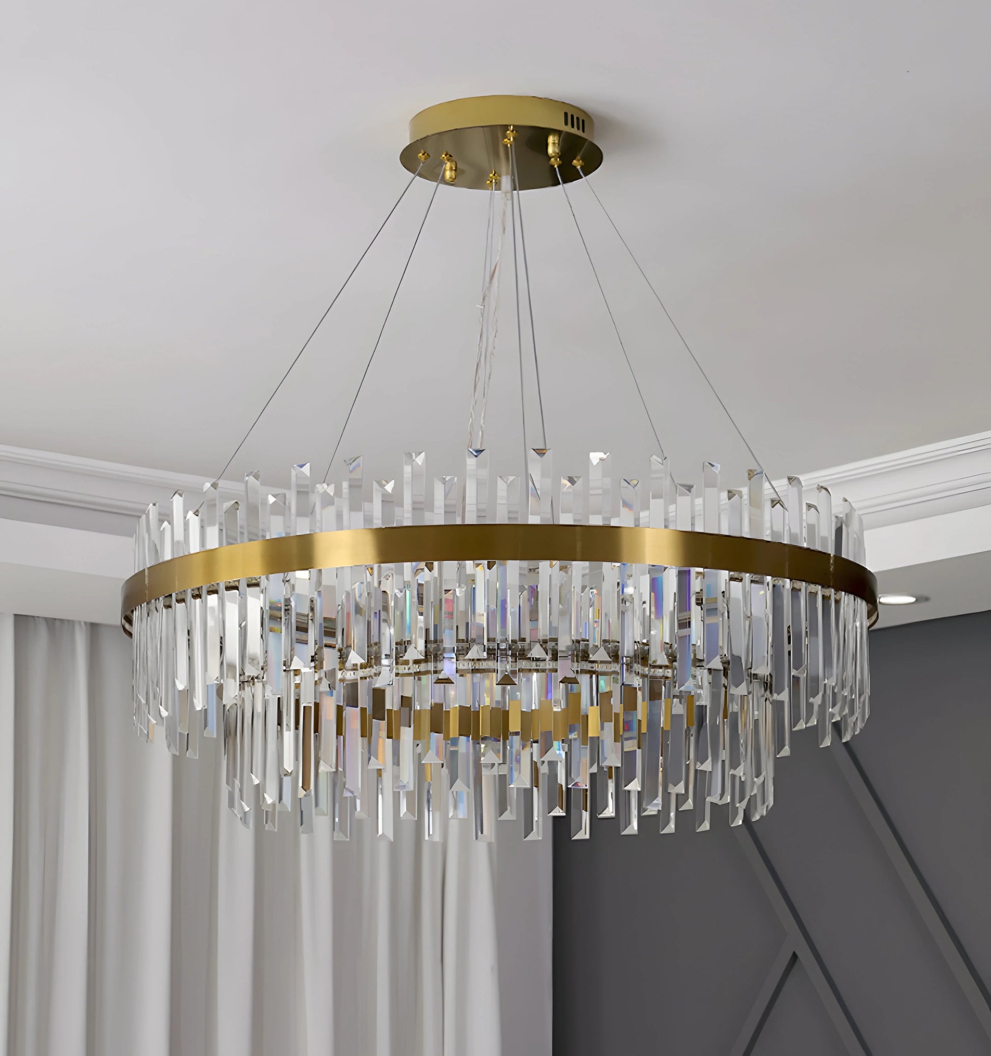 Dual Crystal Chandelier - Auraolight