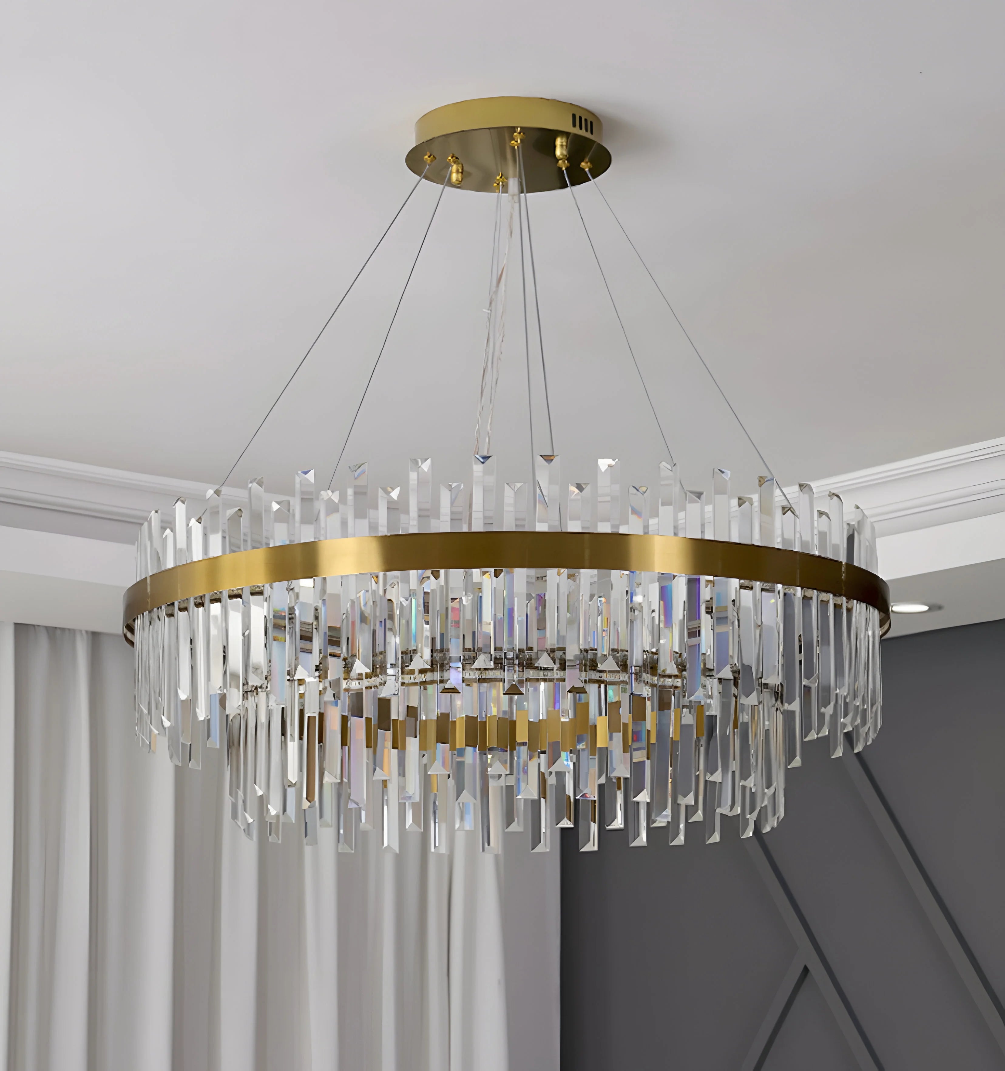 Dual Crystal Chandelier - Auraolight