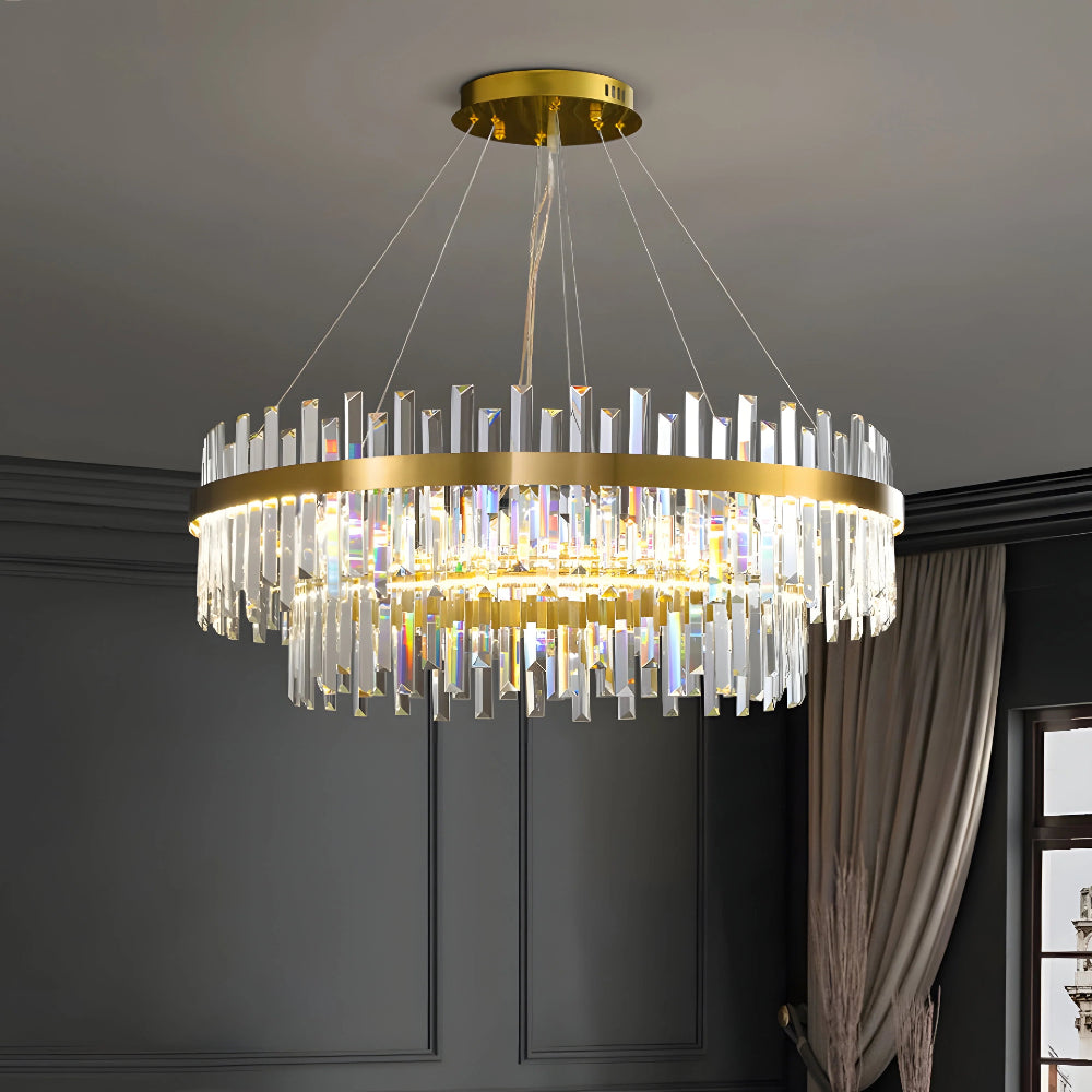 Dual Crystal Chandelier - Auraolight