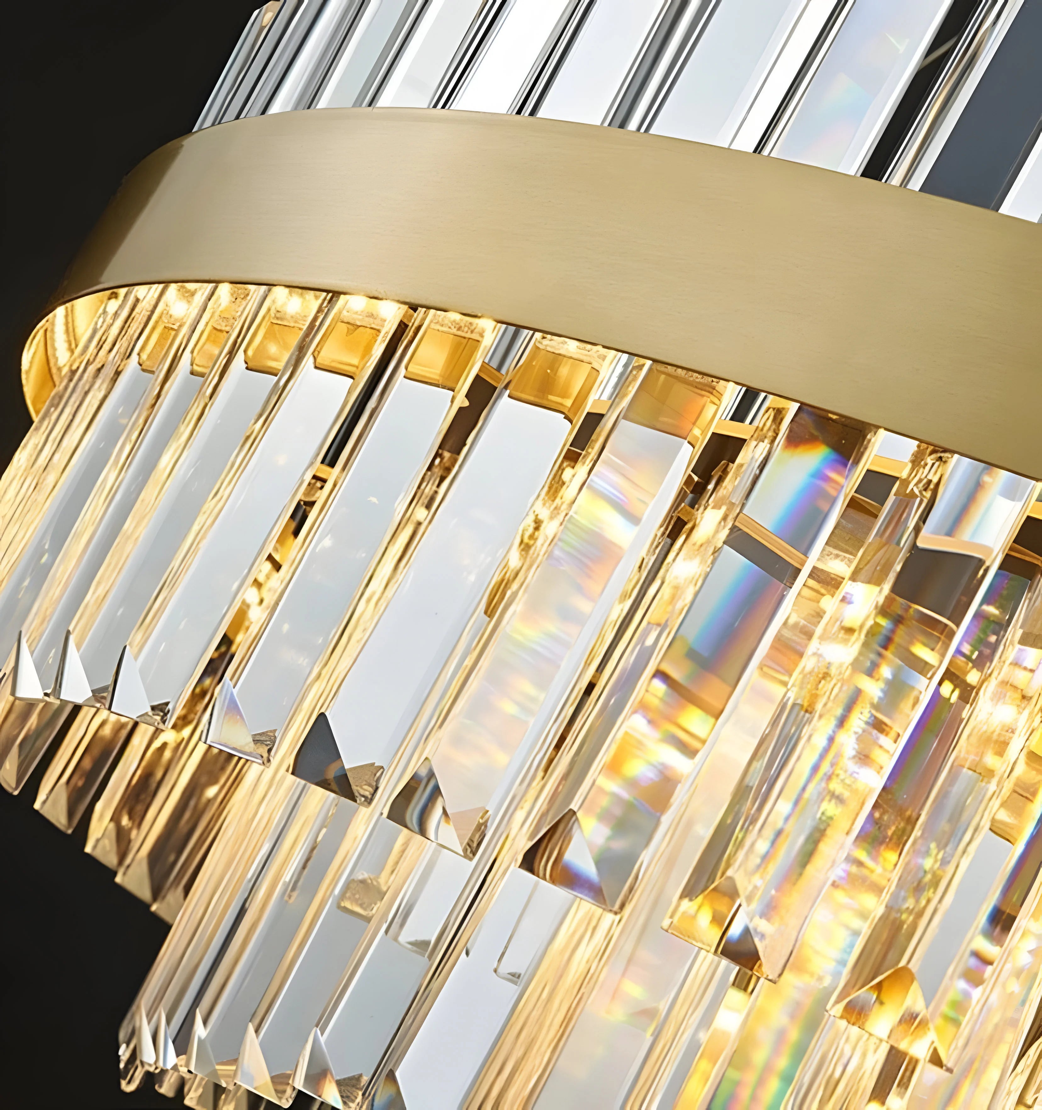 Dual Crystal Chandelier - Auraolight