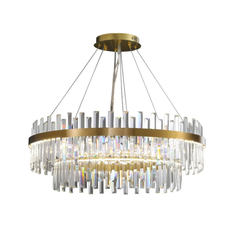 Dual Crystal Chandelier - Auraolight