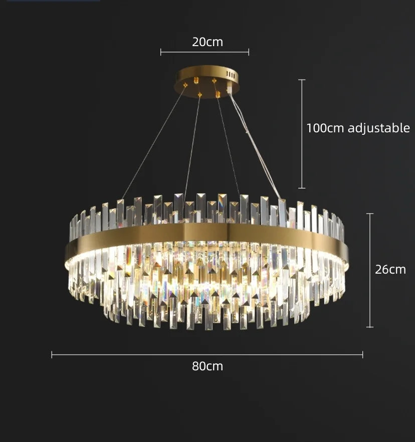 Dual Crystal Chandelier - Auraolight