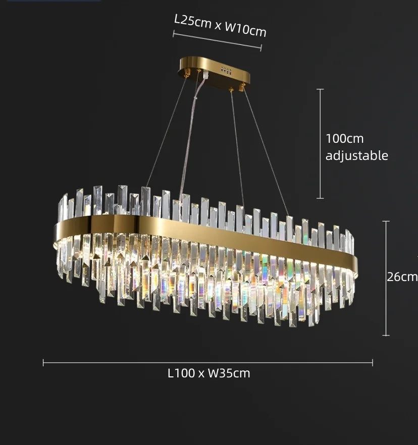 Dual Crystal Chandelier - Auraolight