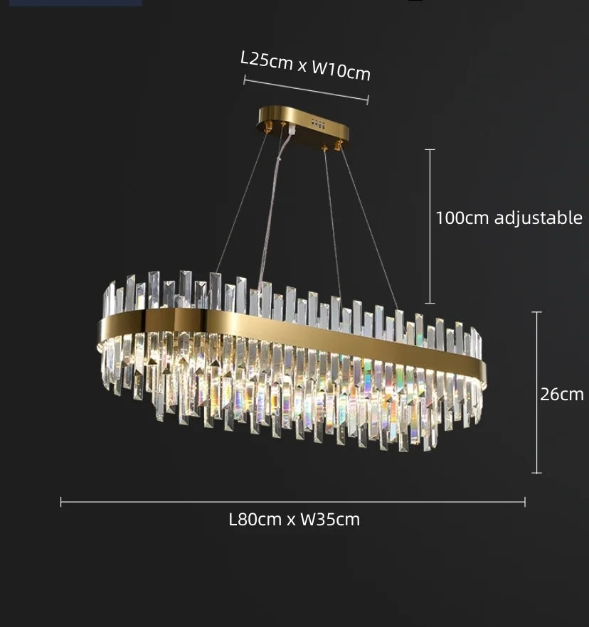 Dual Crystal Chandelier - Auraolight