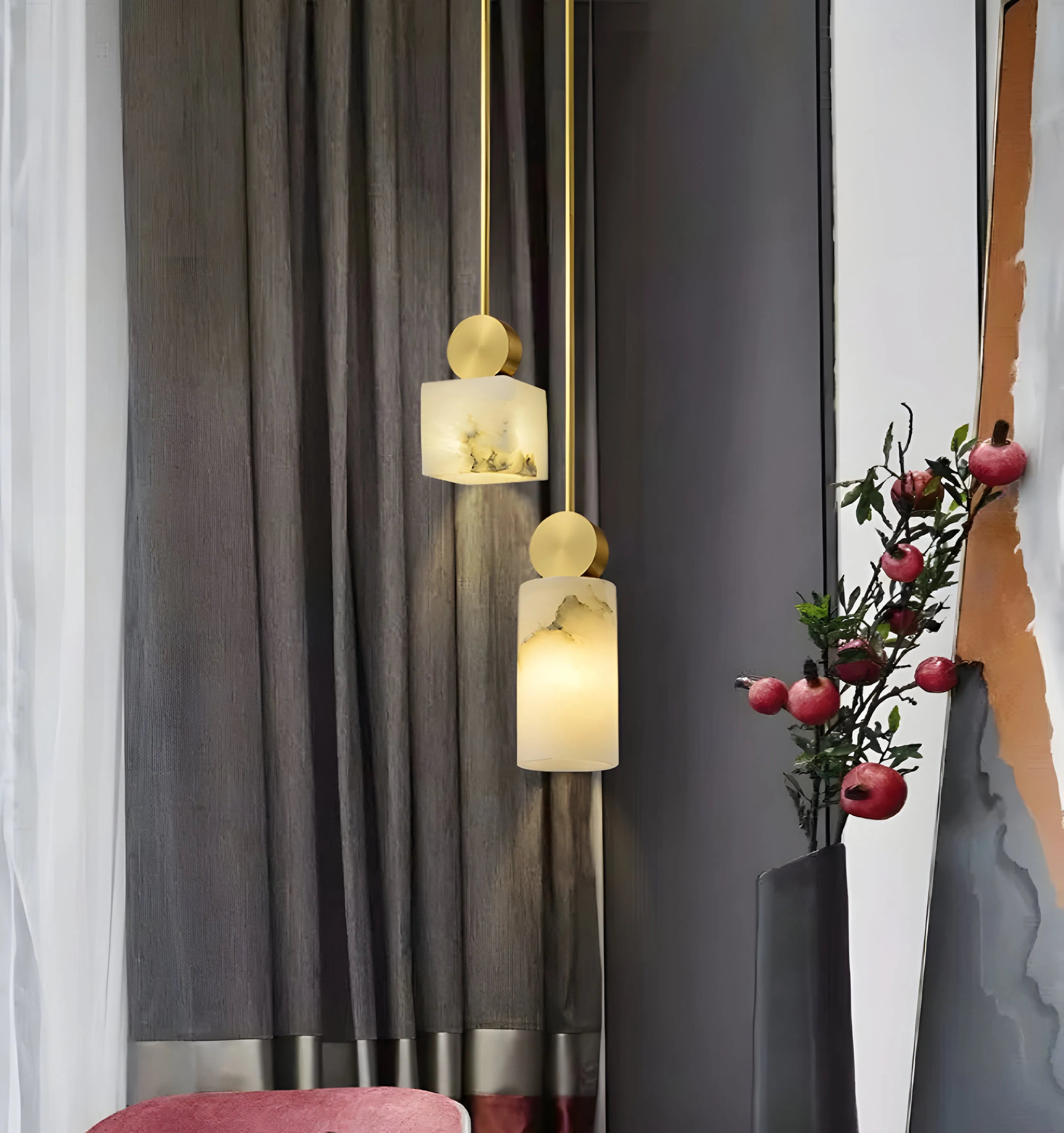 Etruscan Alabaster Pendant Light - Yiarolight