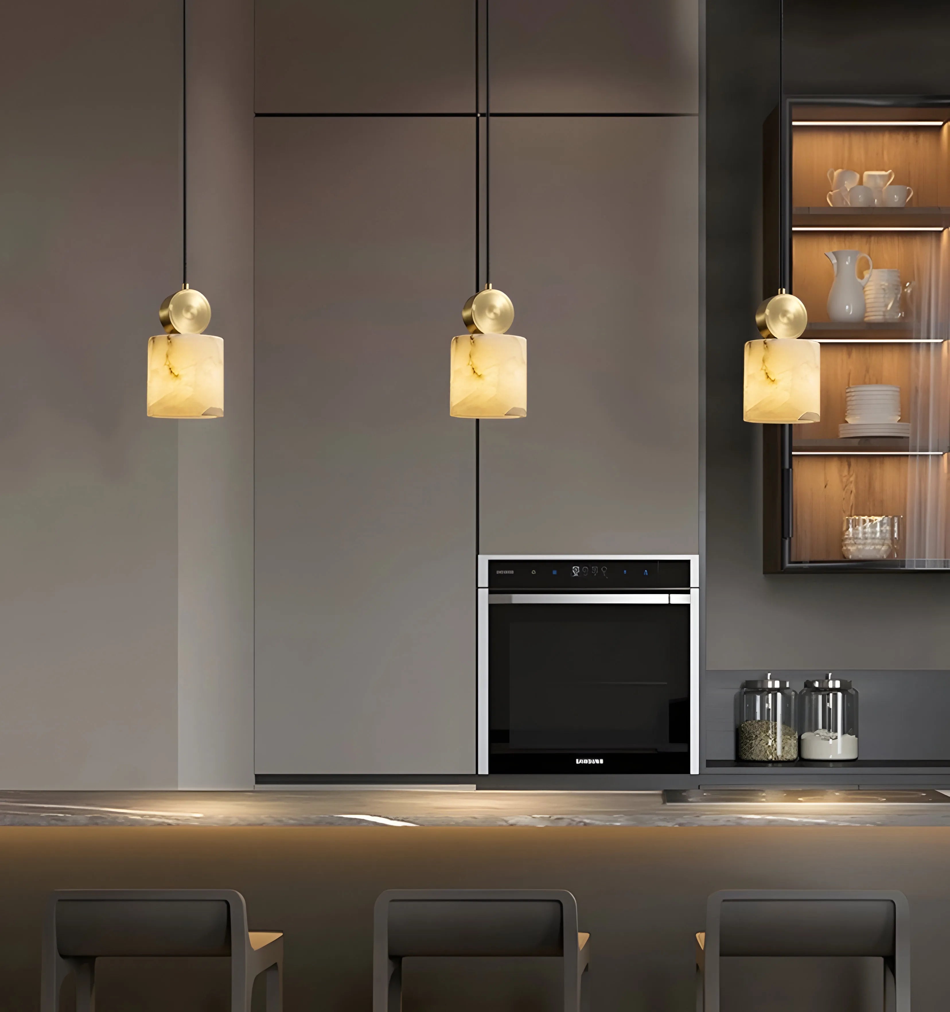 Etruscan Alabaster Pendant Light - Yiarolight