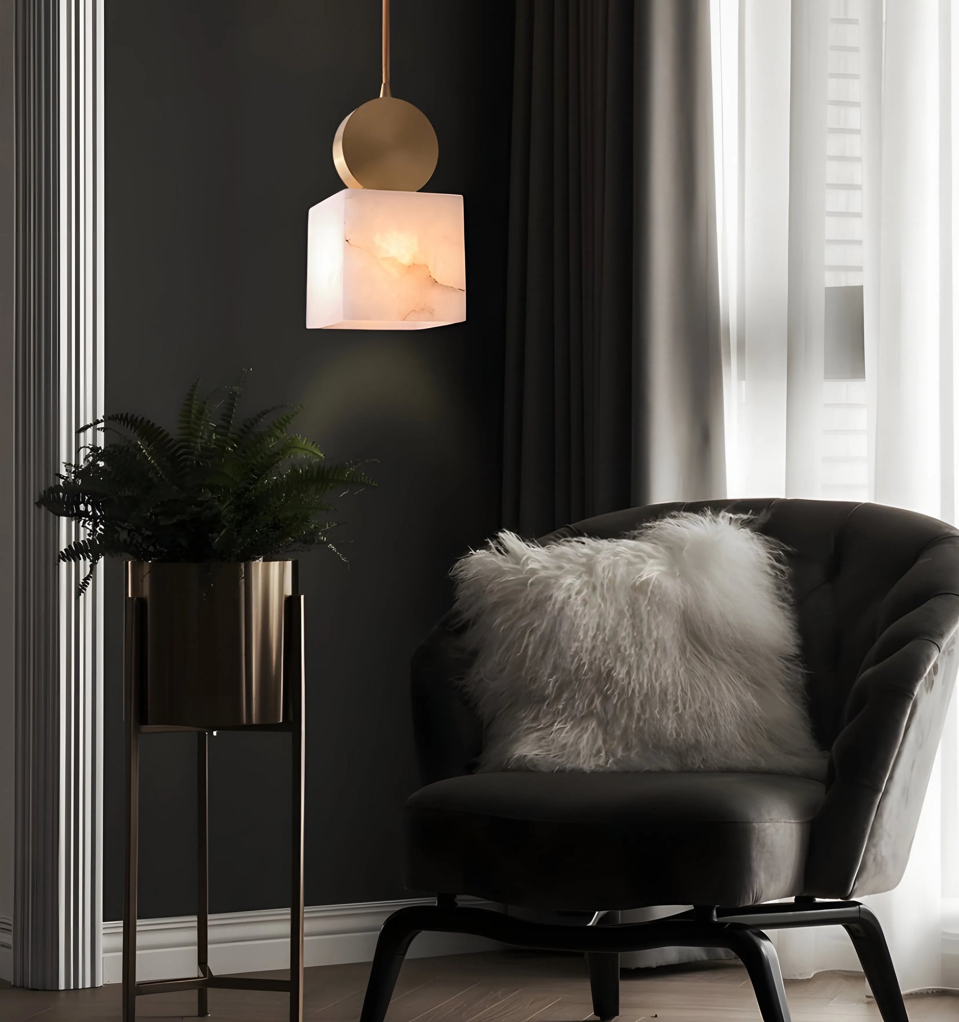 Etruscan Alabaster Pendant Light - Yiarolight