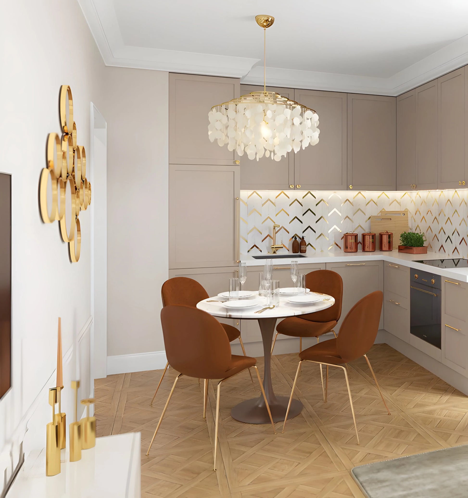 Round Shell Chandelier - Yiarolight