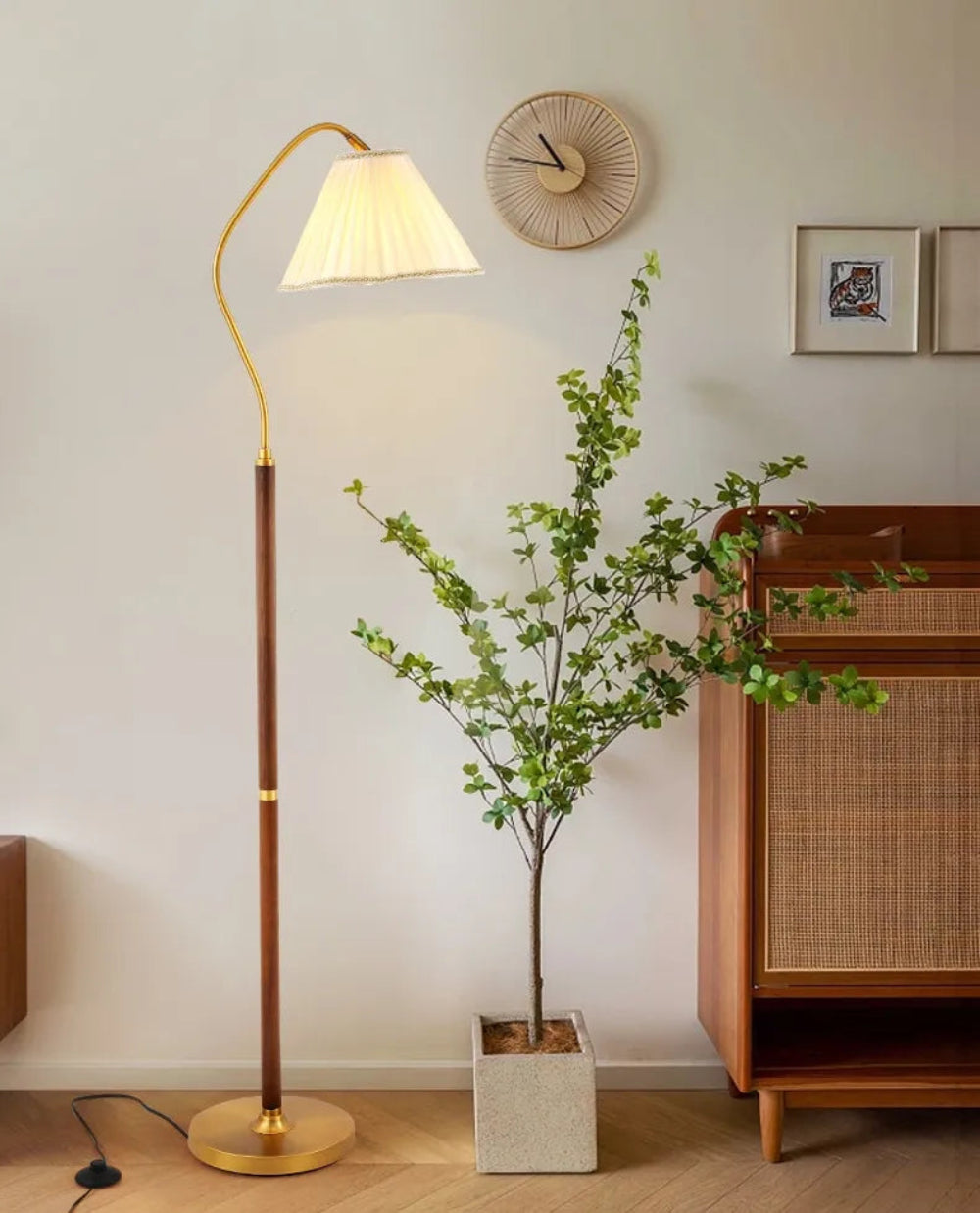 Florentine Fabric Floor Lamp - Yiarolight