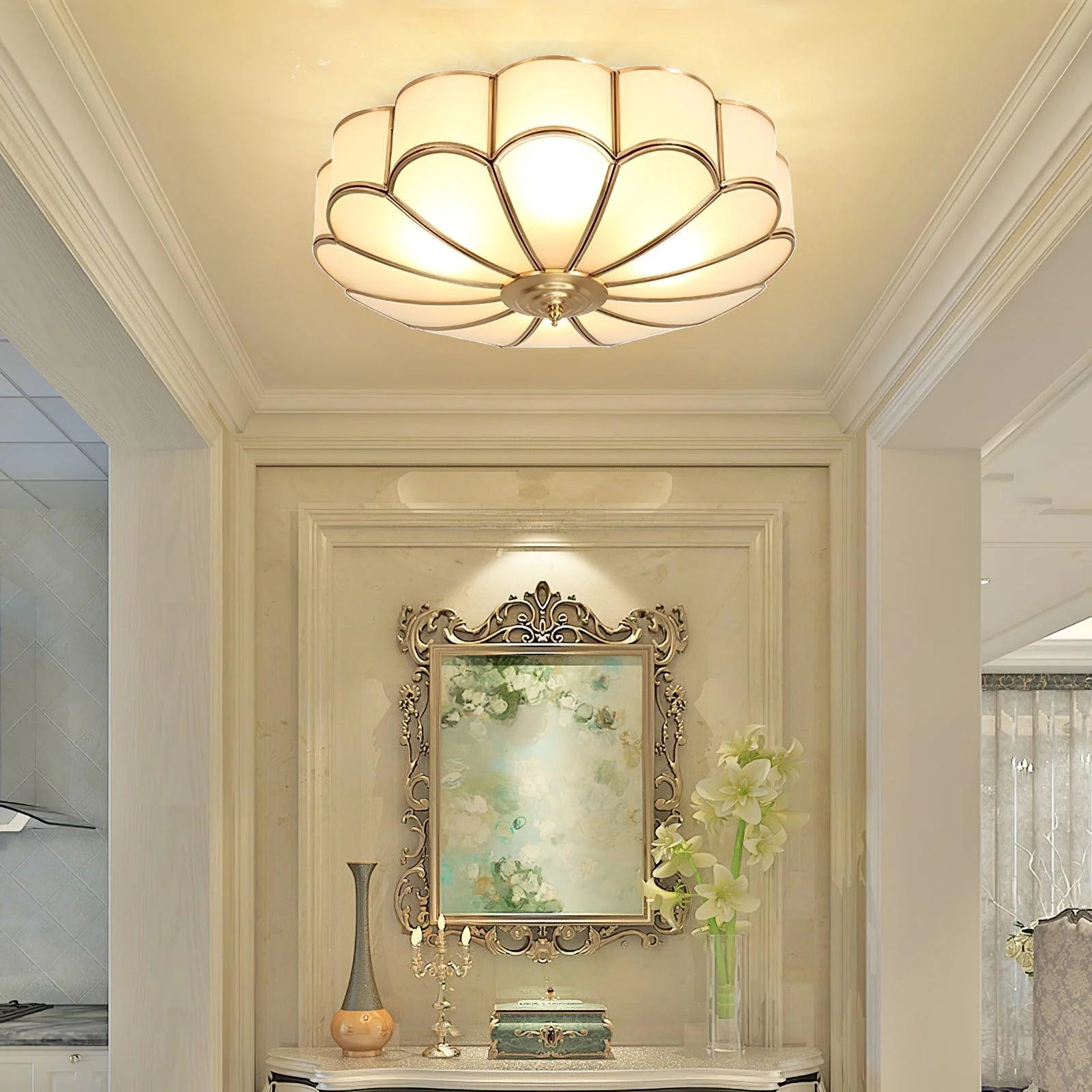 Flower Shape Glass Recessed Ceiling Light - Yiarolight