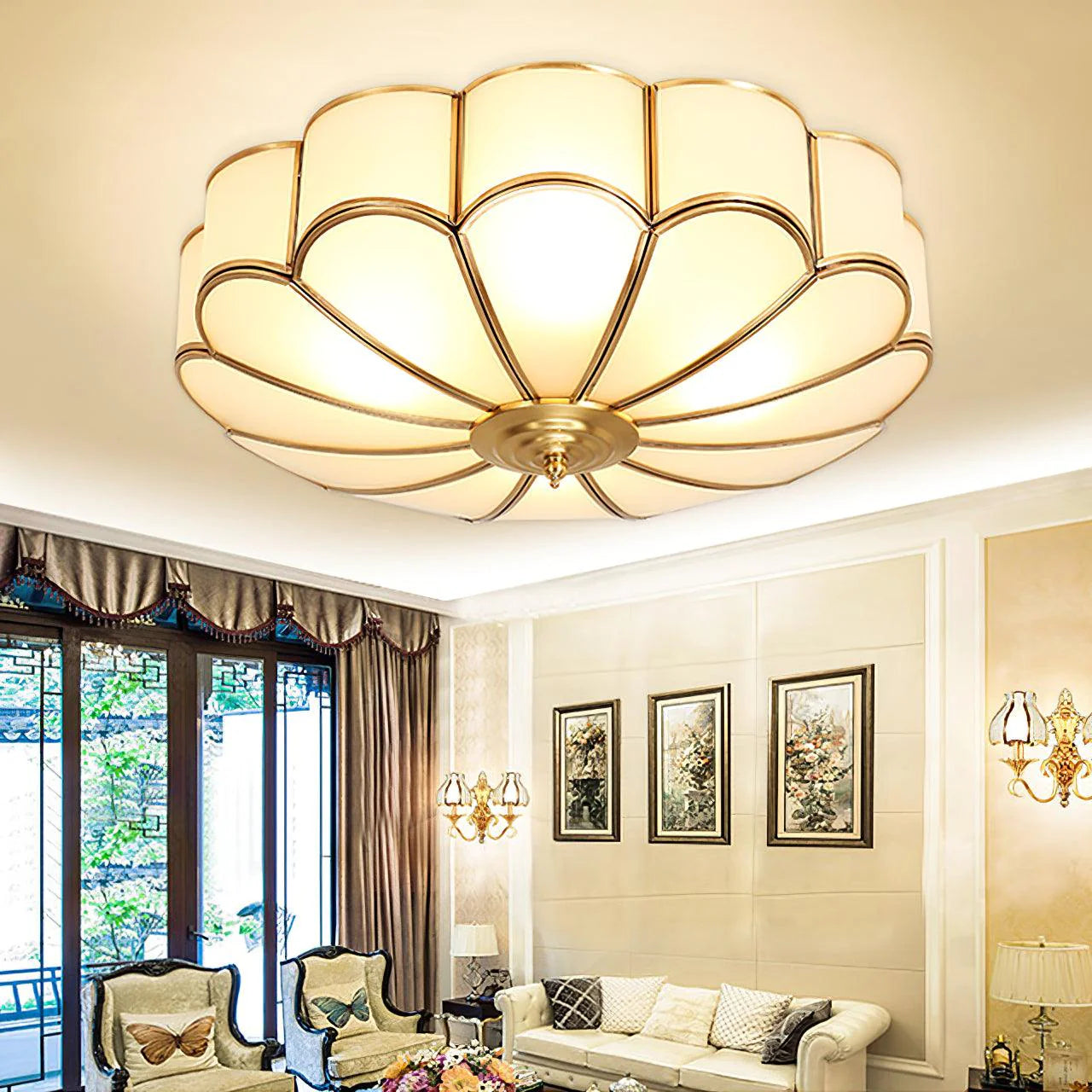 Flower Shape Glass Recessed Ceiling Light - Yiarolight