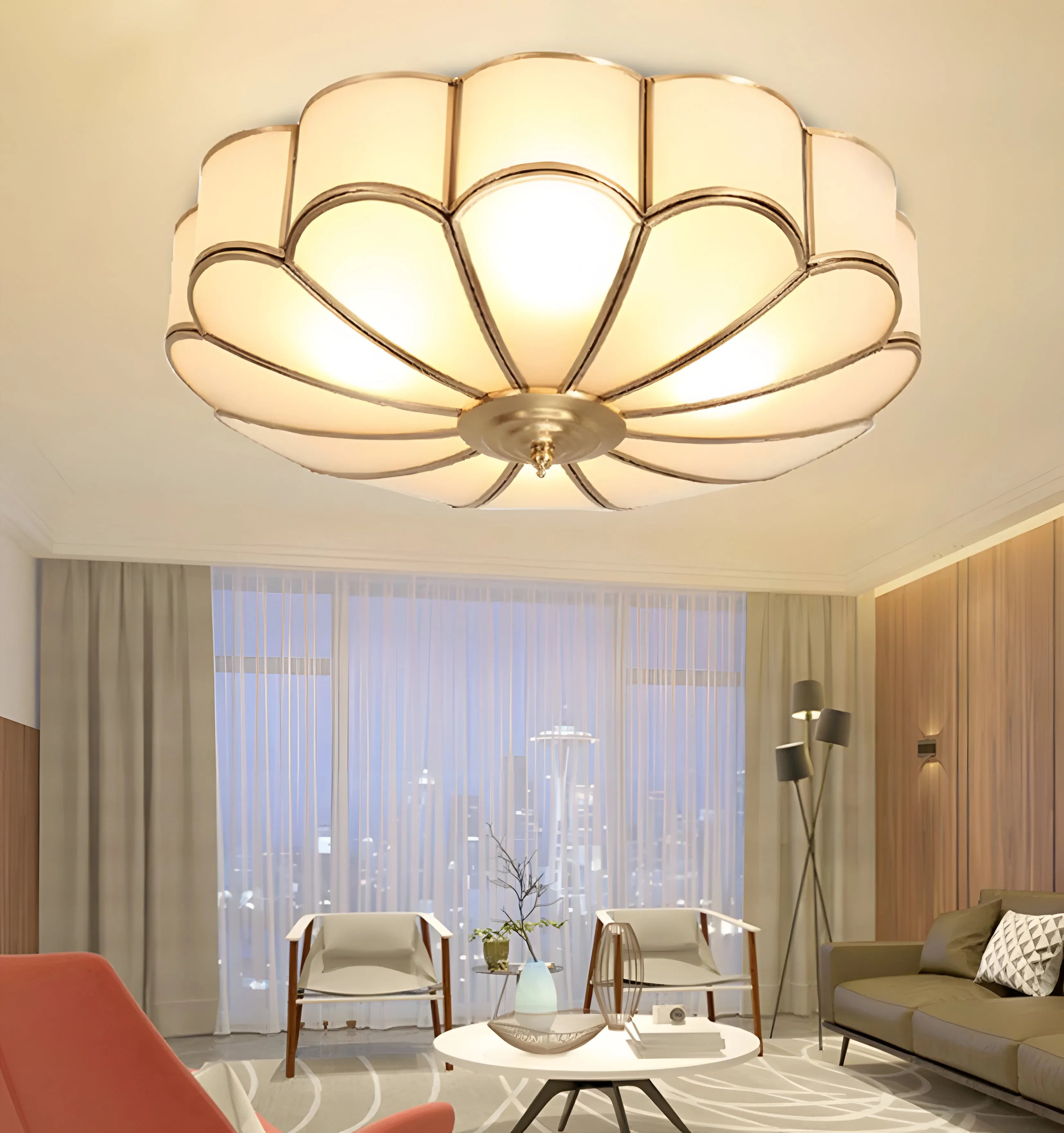 Flower Shape Glass Recessed Ceiling Light - Yiarolight