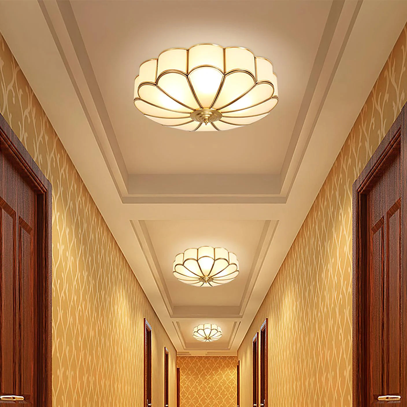 Flower Shape Glass Recessed Ceiling Light - Yiarolight