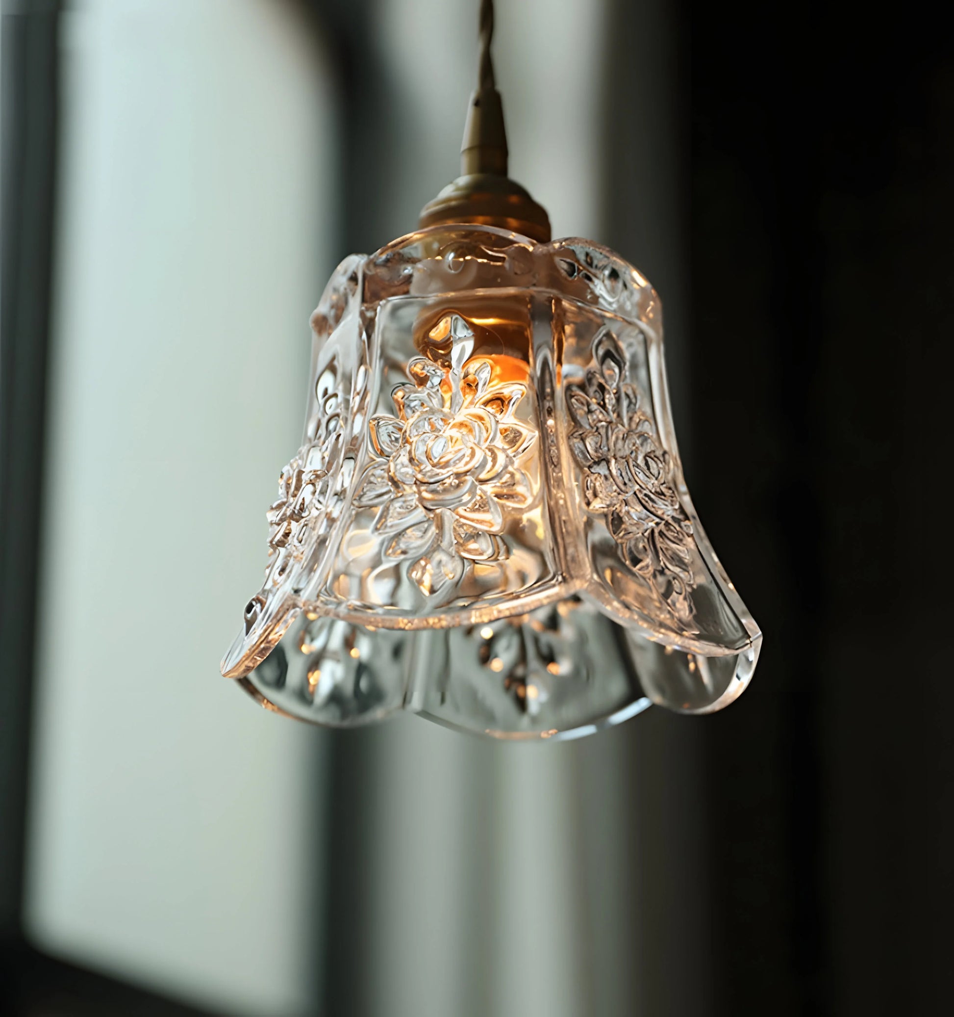 French Relief Glass Pendant Lamp - Auraolight