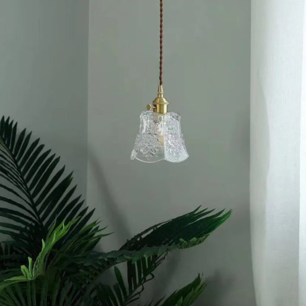 French Relief Glass Pendant Lamp - Auraolight
