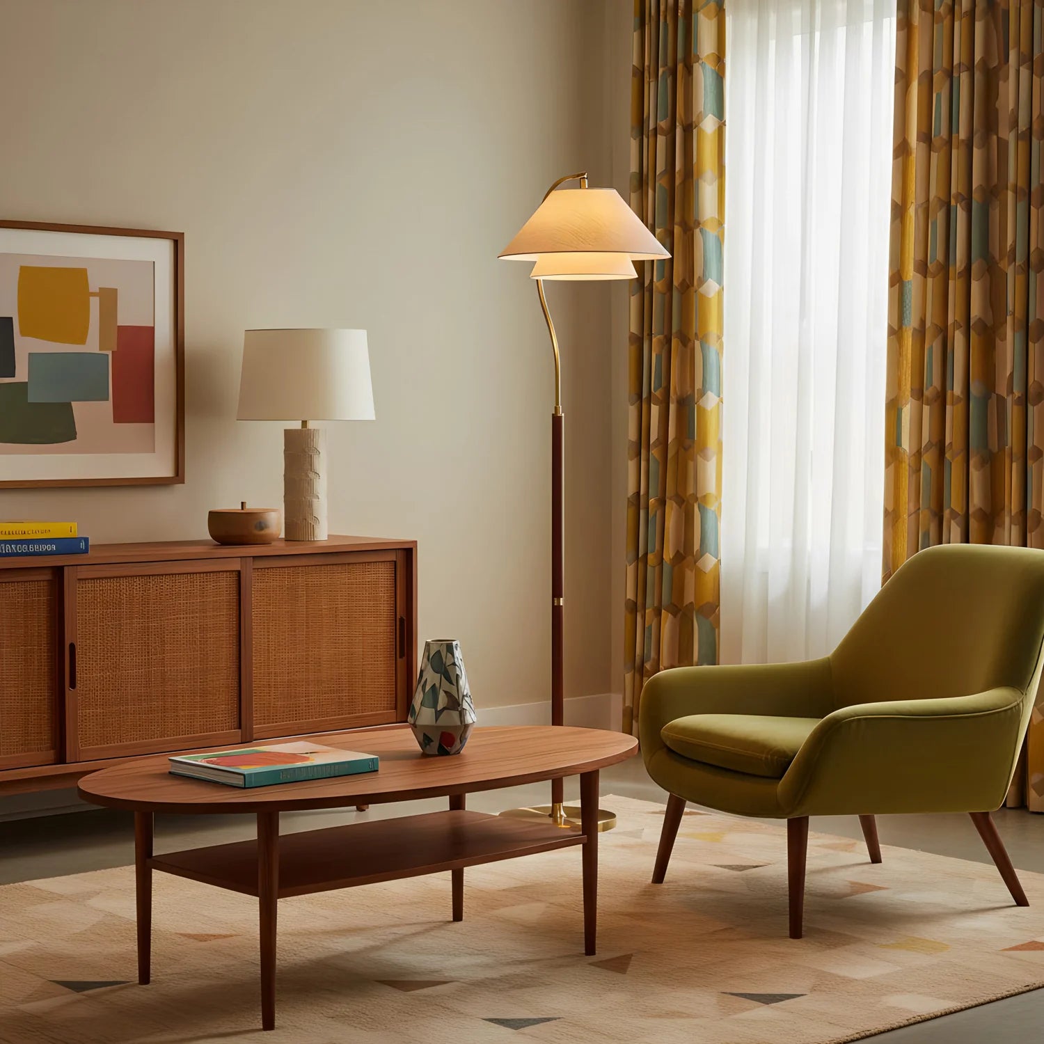 Garner Fabric Floor Lamp