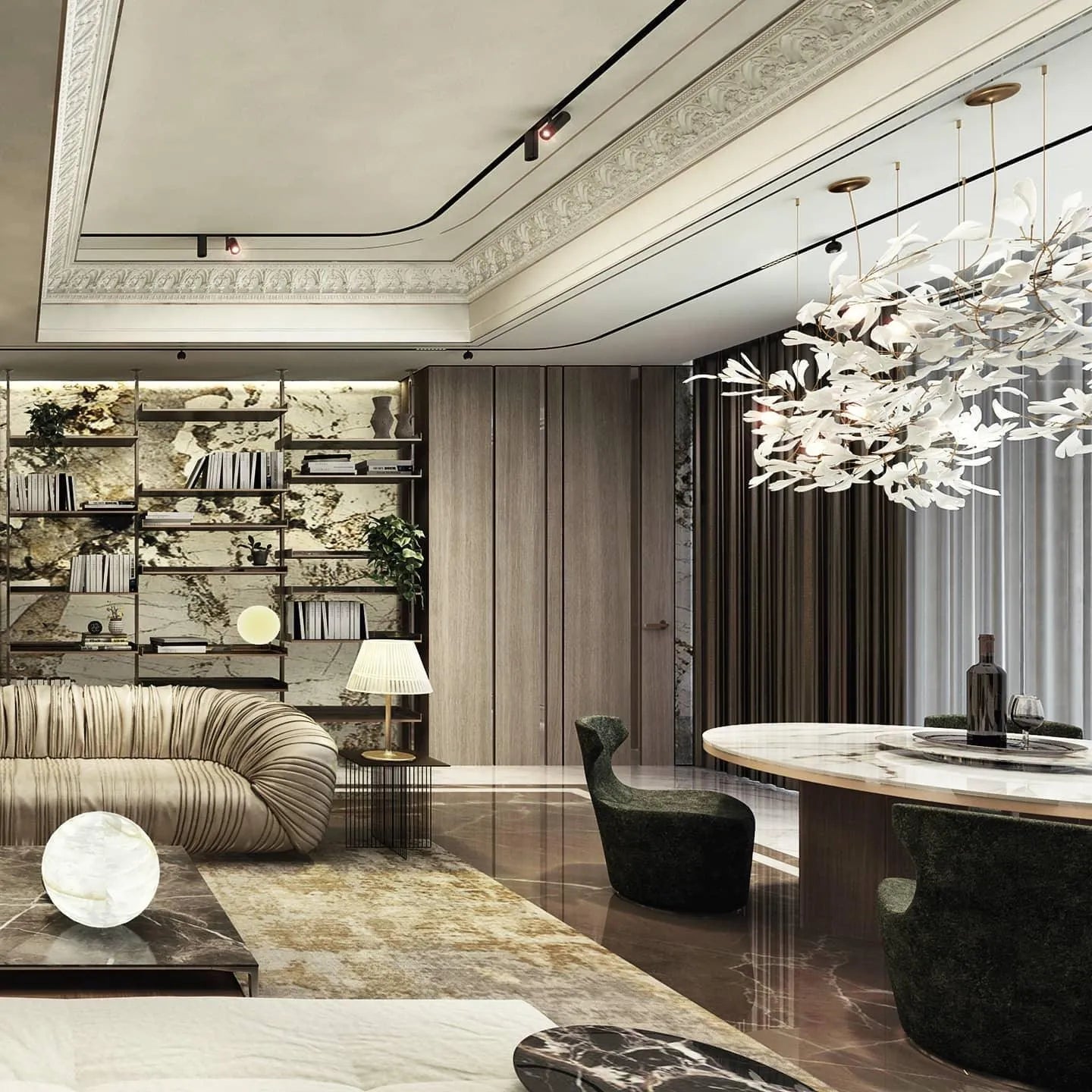 Gingko Chandelier E - Yiarolight