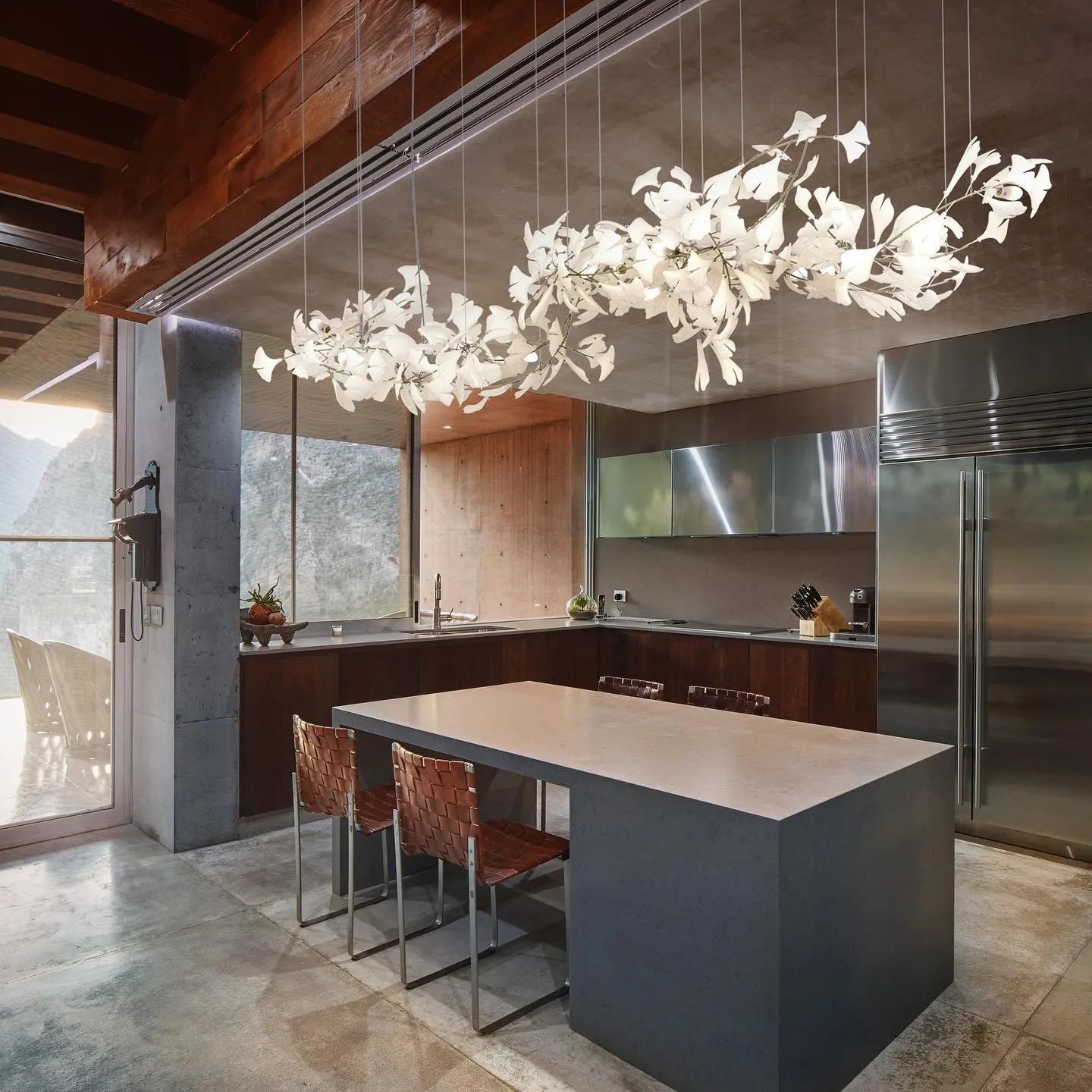 Gingko Chandelier - Gold White Leaves Combination - Yiarolight