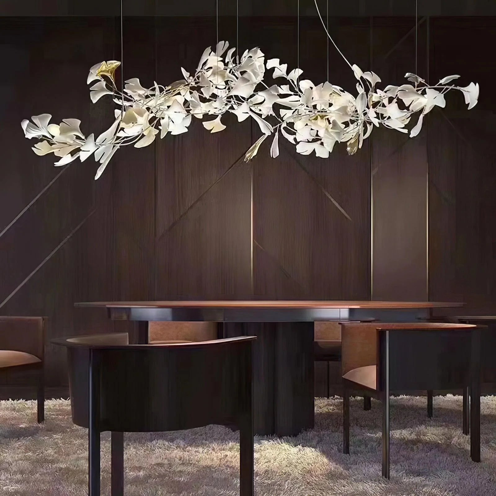 Gingko Chandelier - Gold White Leaves Combination - Yiarolight