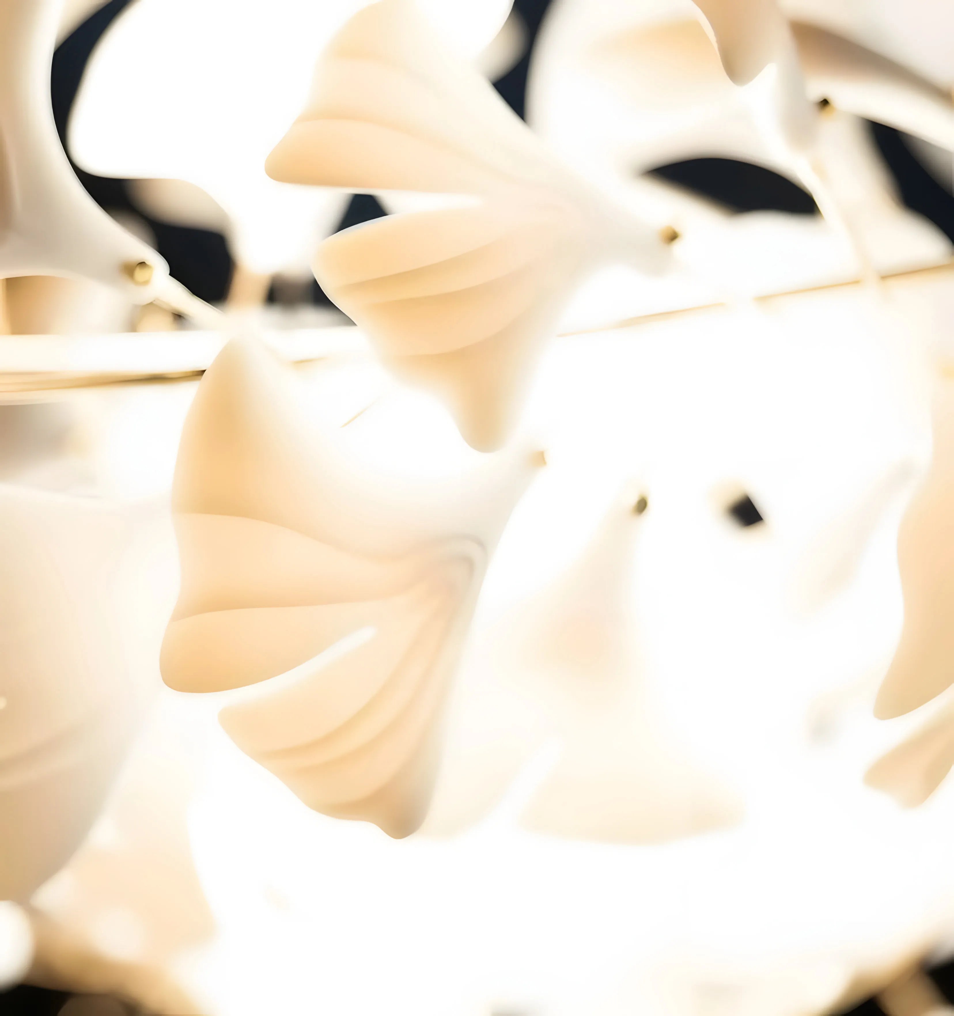 Gingko Chandelier - Gold White Leaves Combination - Yiarolight