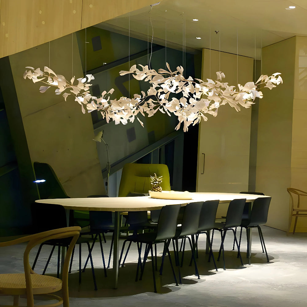 Gingko Chandelier - Gold White Leaves Combination - Yiarolight