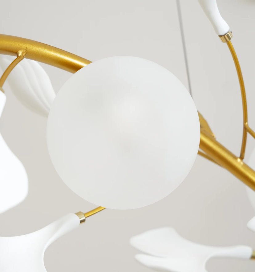 Gingko Glass Chandelier - Yiarolight