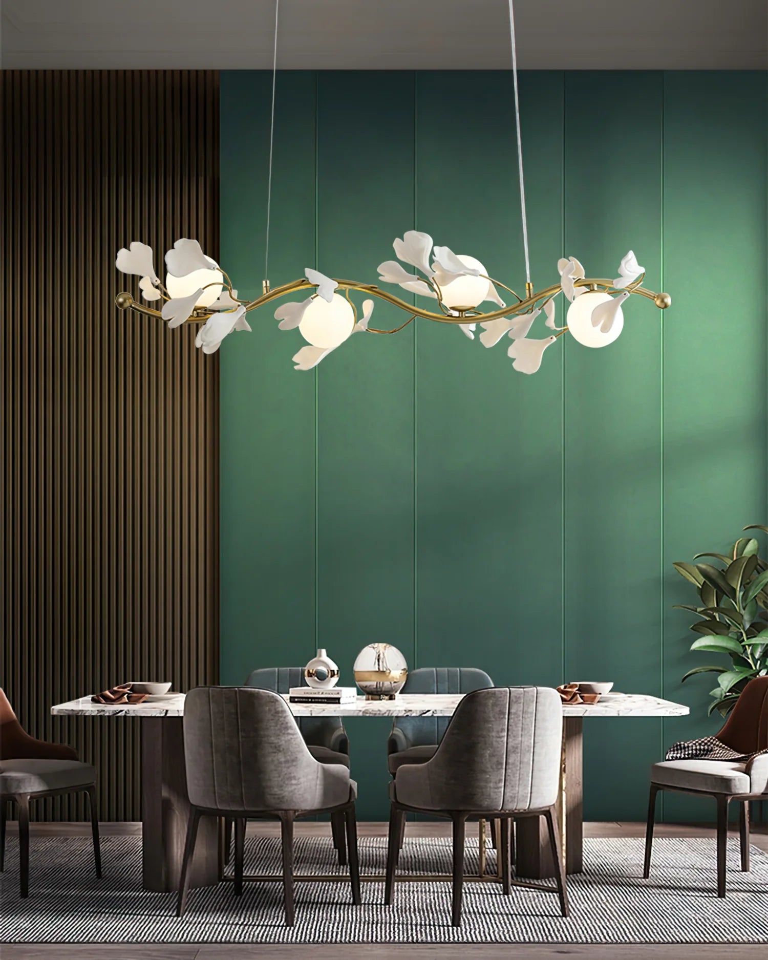 Gingko Glass Chandelier - Yiarolight