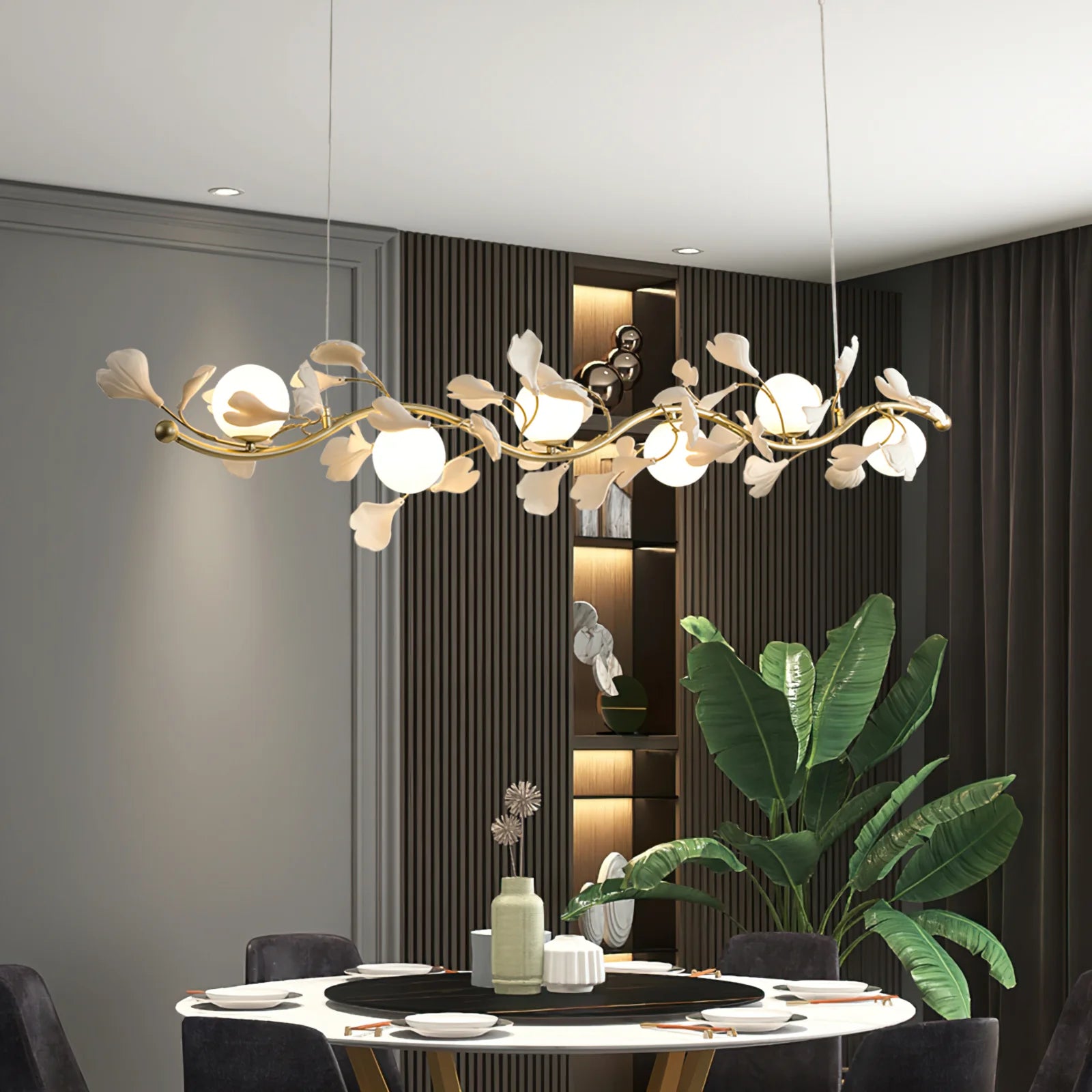 Gingko Glass Chandelier - Yiarolight