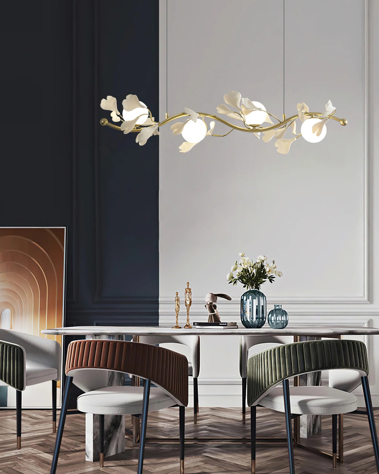 Gingko Glass Chandelier - Yiarolight