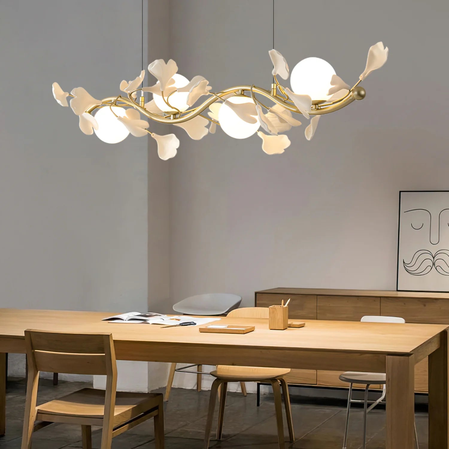 Gingko Glass Chandelier - Yiarolight