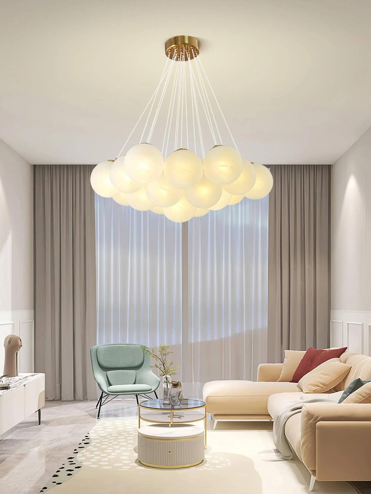Glass Cluster Chandelier - Yiarolight