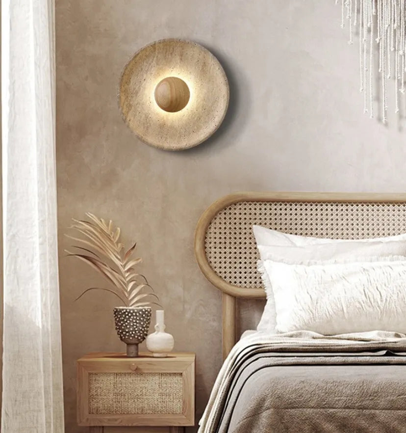Halo Travertine Wall Lamp - Yiarolight