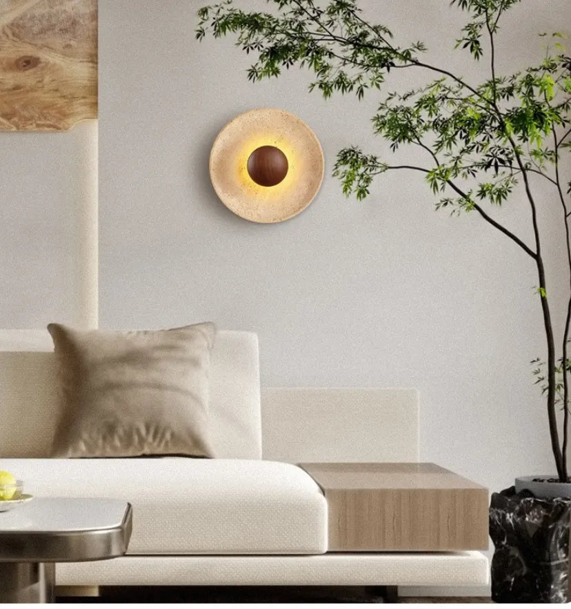Halo Travertine Wall Lamp - Yiarolight