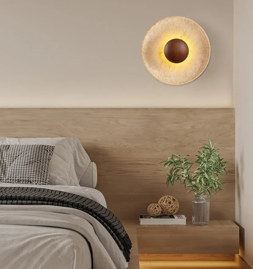 Halo Travertine Wall Lamp - Yiarolight