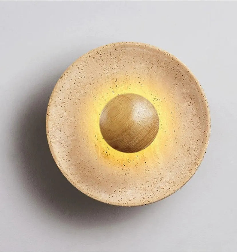 Halo Travertine Wall Lamp - Yiarolight